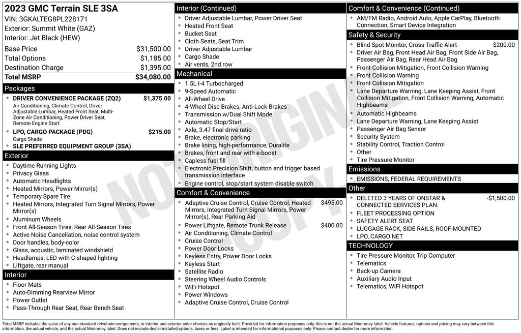 2023 GMC Terrain SLE Image 55 of 63