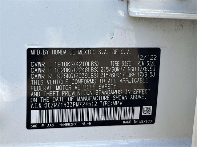 2023 Honda HR-V LX Image 23 of 27