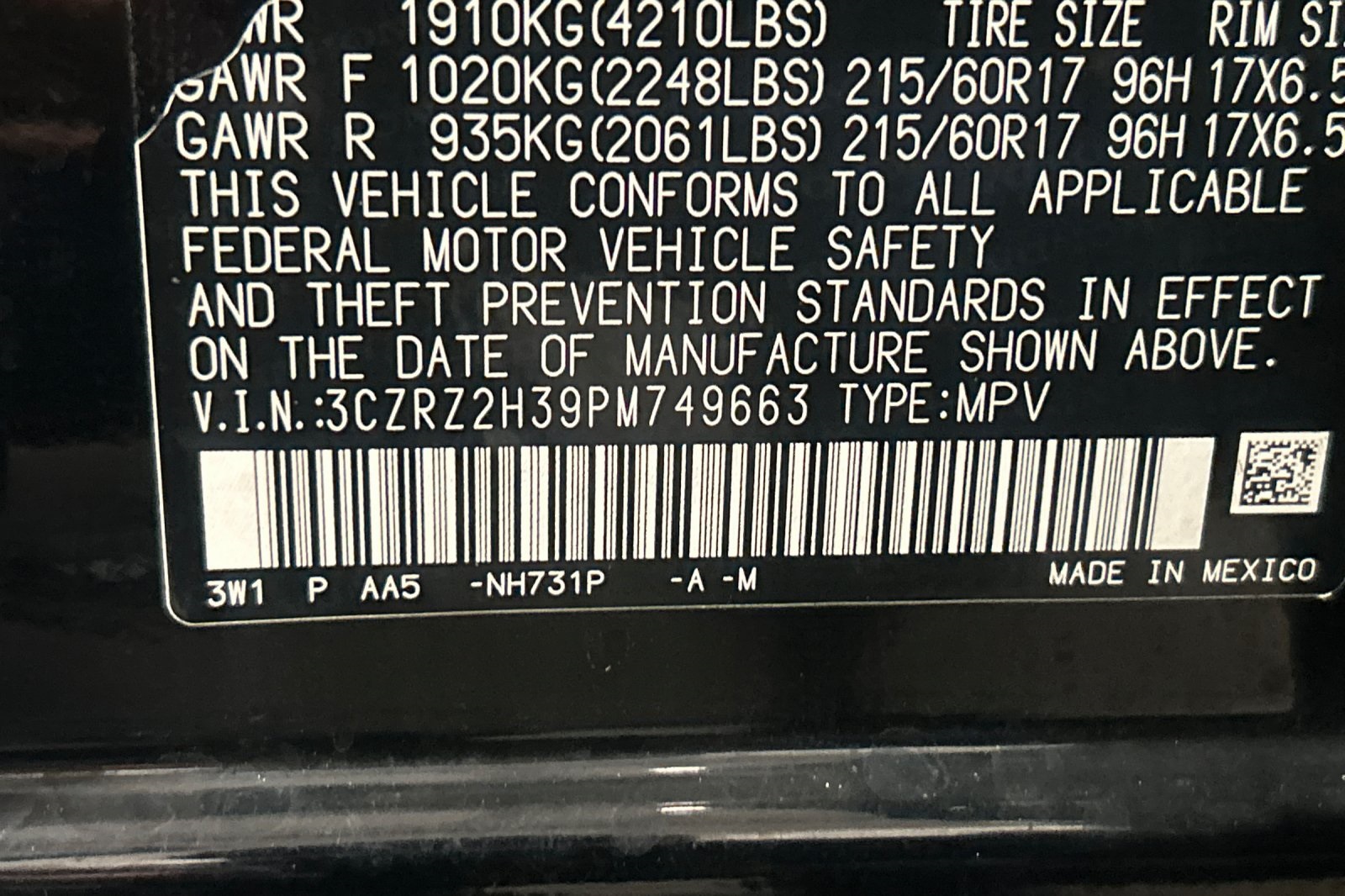 2023 Honda HR-V LX Image 25 of 28
