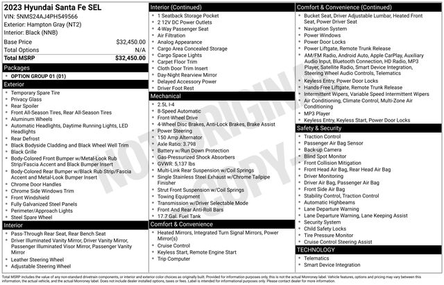 2023 Hyundai Santa Fe SEL Image 31 of 38