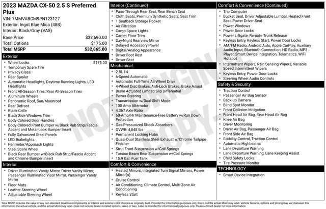 2023 Mazda CX-50 2.5 S Preferred Plus Package Image 21 of 35