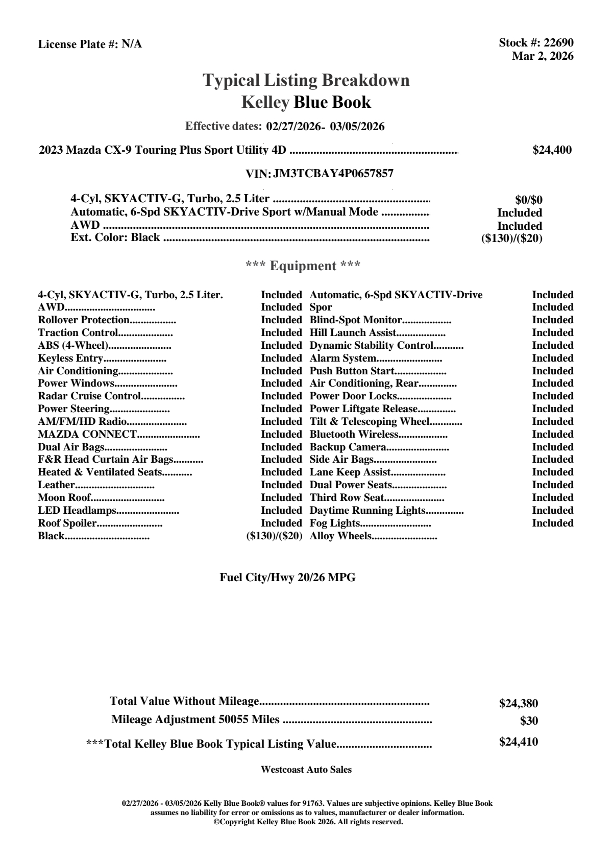 2023 Mazda CX-9 Touring Plus Image 12 of 54
