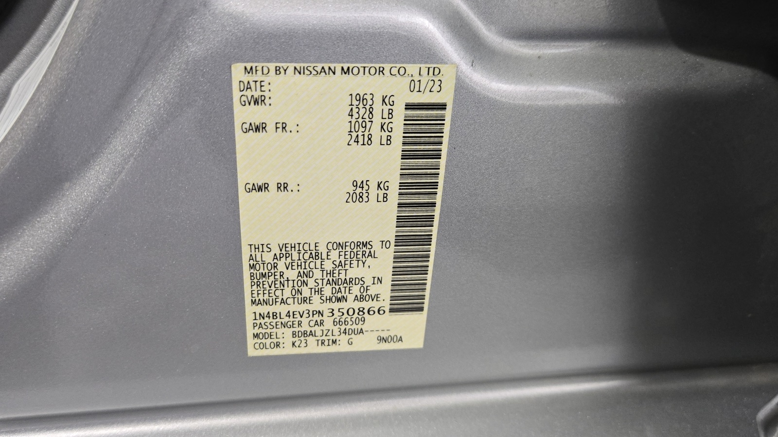 2023 Nissan Altima 2.5 SL Image 27 of 36