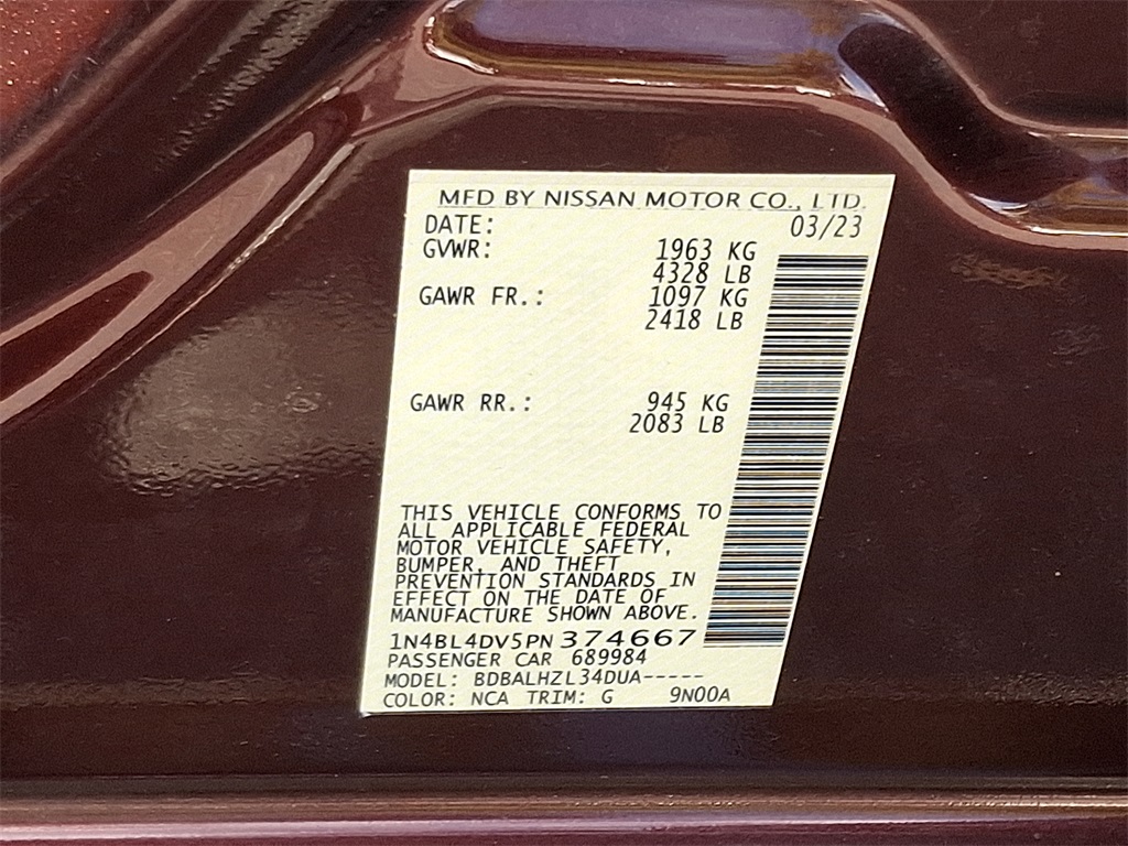 2023 Nissan Altima 2.5 SV Image 22 of 32