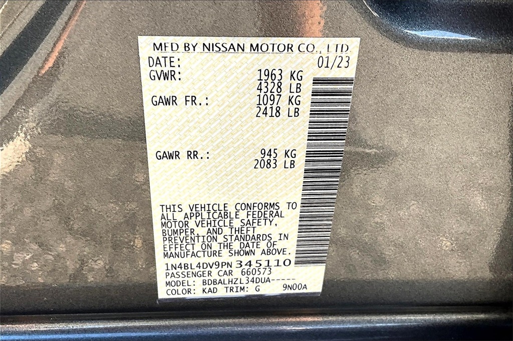 2023 Nissan Altima 2.5 SV Image 26 of 29