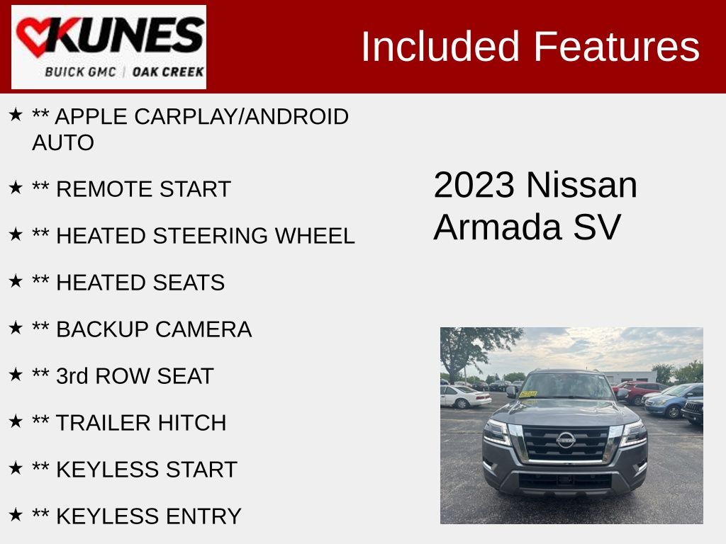 2023 Nissan Armada SV Image 3 of 34