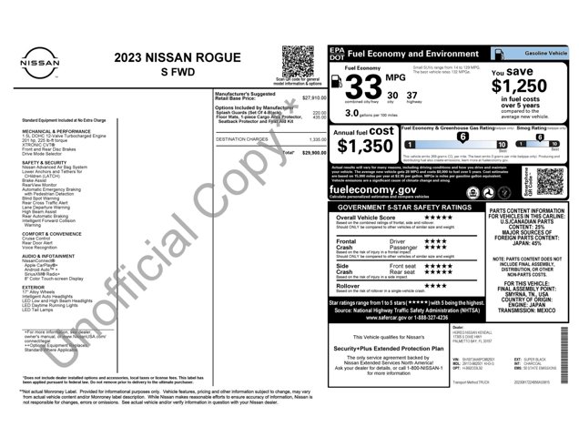 2023 Nissan Rogue S Image 6 of 7