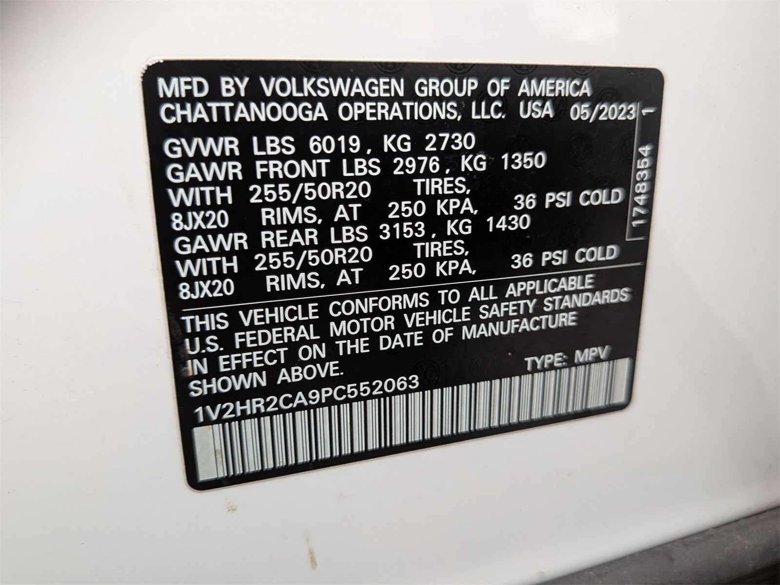 2023 Volkswagen Atlas 3.6L V6 SE Technology Image 34 of 42