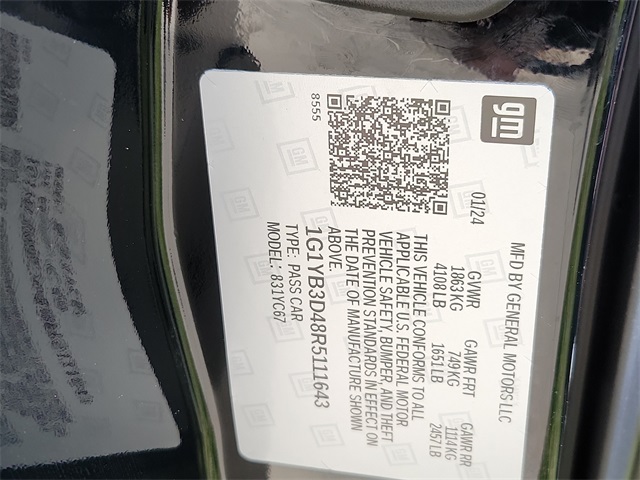 2024 Chevrolet Corvette 2LT Image 9 of 11