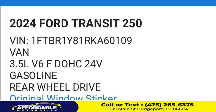 2024 Ford Transit Base Image 6 of 8