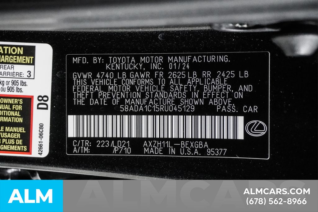 2024 Lexus ES 300h Image 51 of 97