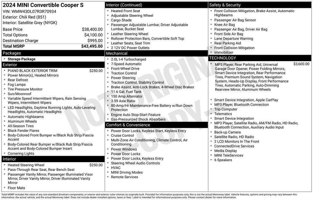 2024 MINI Cooper Convertible S Image 1 of 40