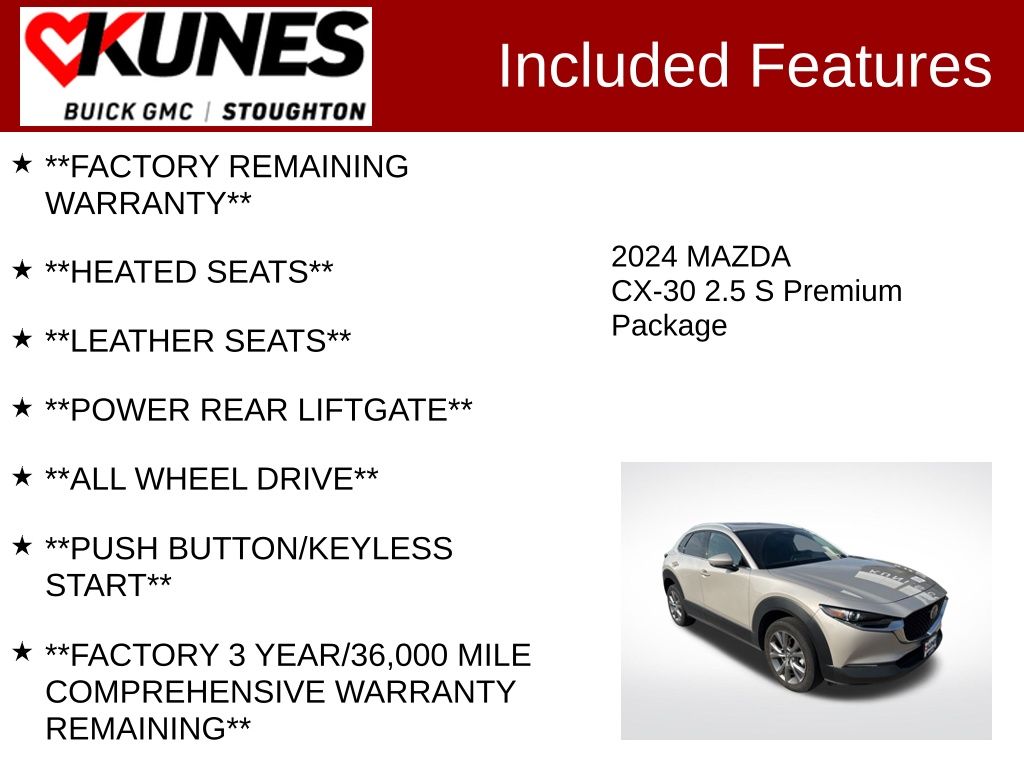 2024 Mazda CX-30 2.5 S Premium Package Image 5 of 49