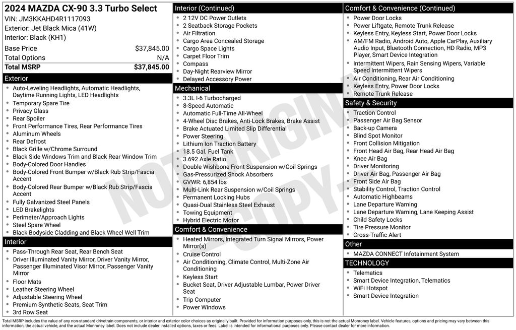 2024 Mazda CX-90 3.3 Turbo Select Image 21 of 25