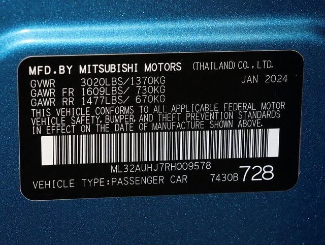 2024 Mitsubishi Mirage ES Image 31 of 35