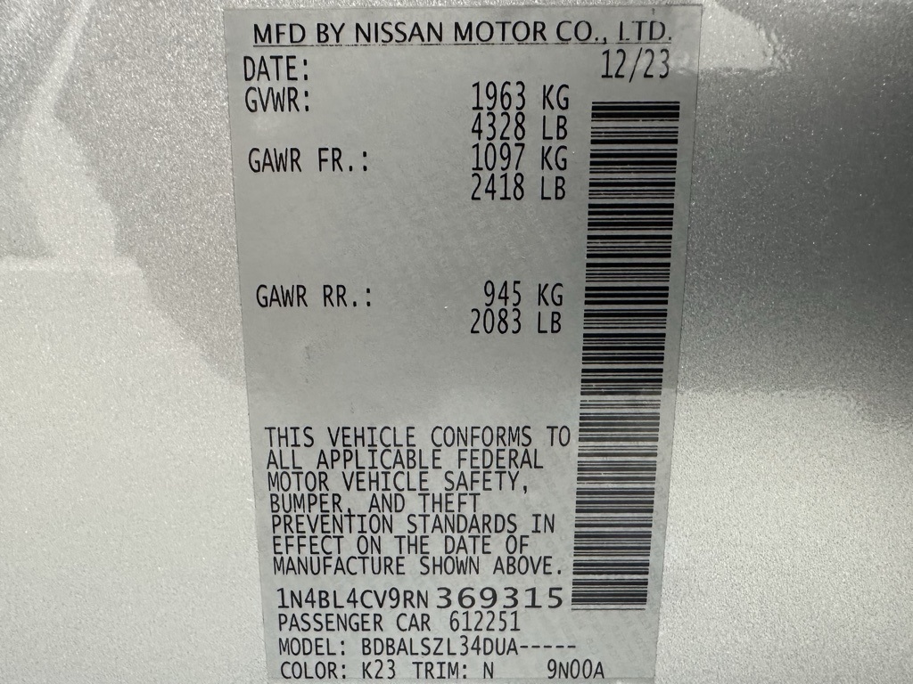 2024 Nissan Altima 2.5 SR Image 56 of 64