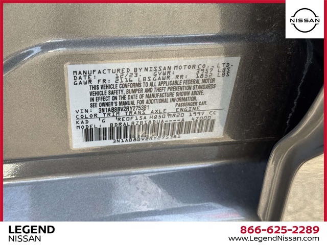 2024 Nissan Sentra S Image 14 of 31