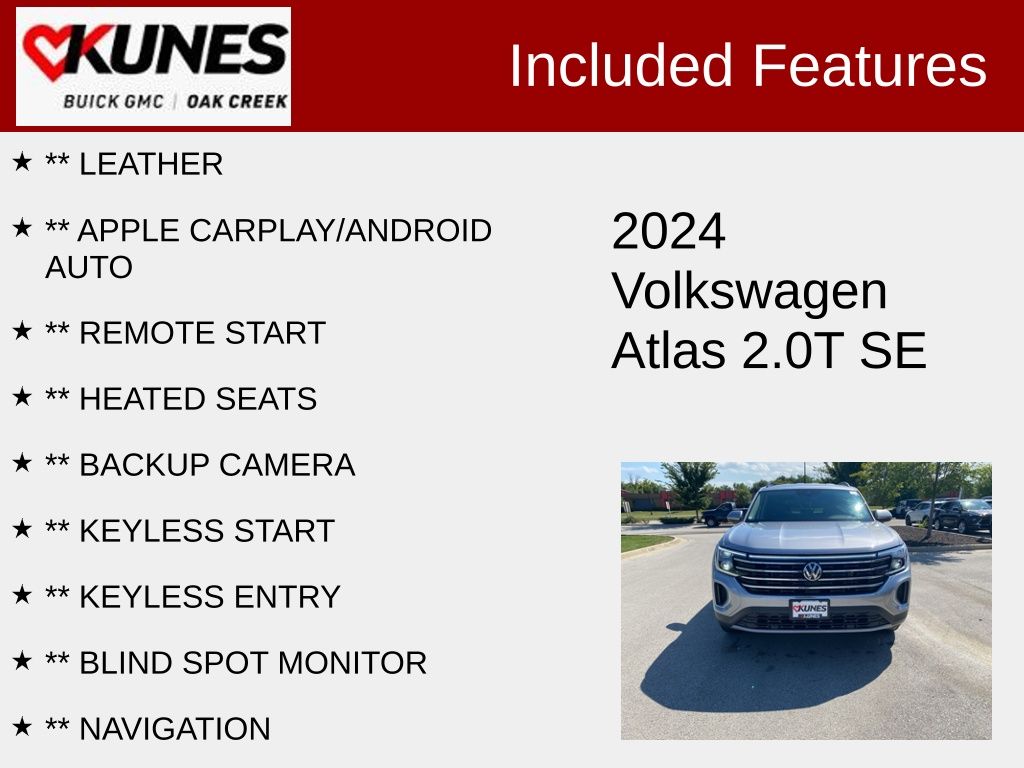 2024 Volkswagen Atlas 2.0T SE Technology Image 2 of 25