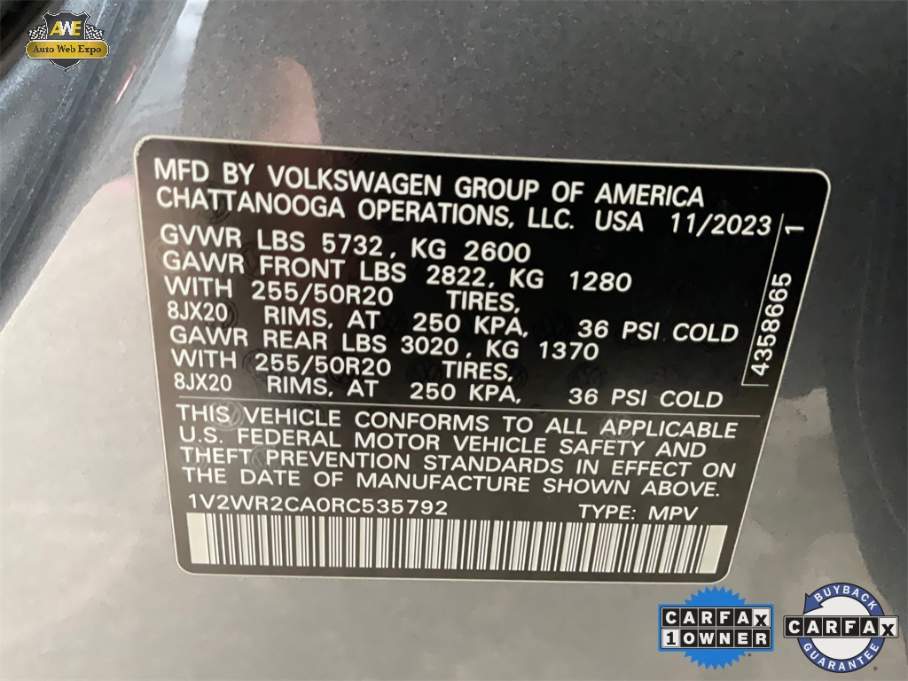 2024 Volkswagen Atlas 2.0T SE Technology Image 49 of 61