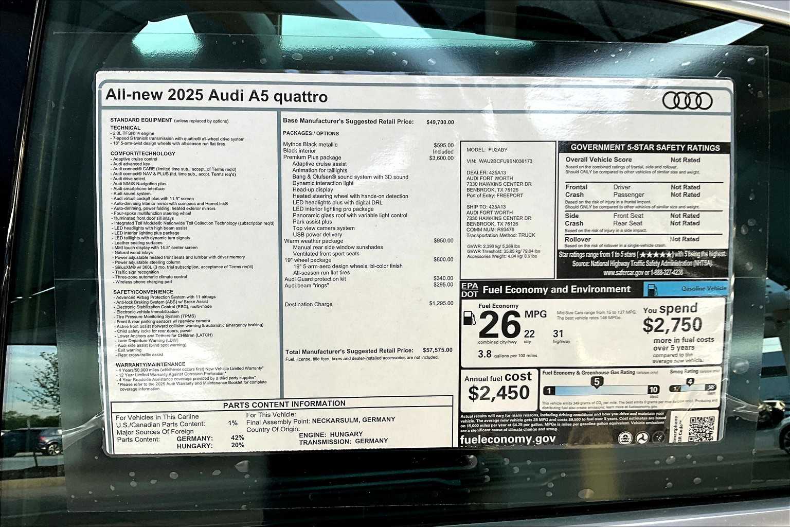 2025 Audi A5 Premium Plus Image 14 of 20