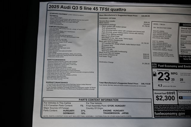 2025 Audi Q3 S Line Premium Image 29 of 41