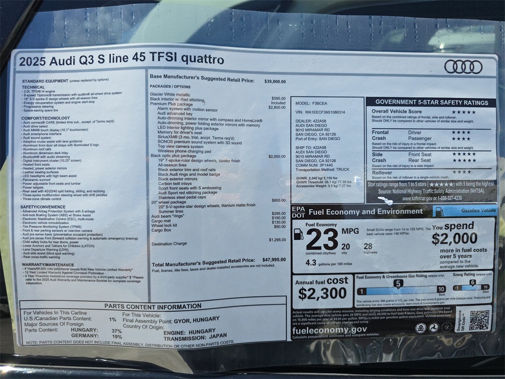 2025 Audi Q3 S Line Premium Plus Image 29 of 36