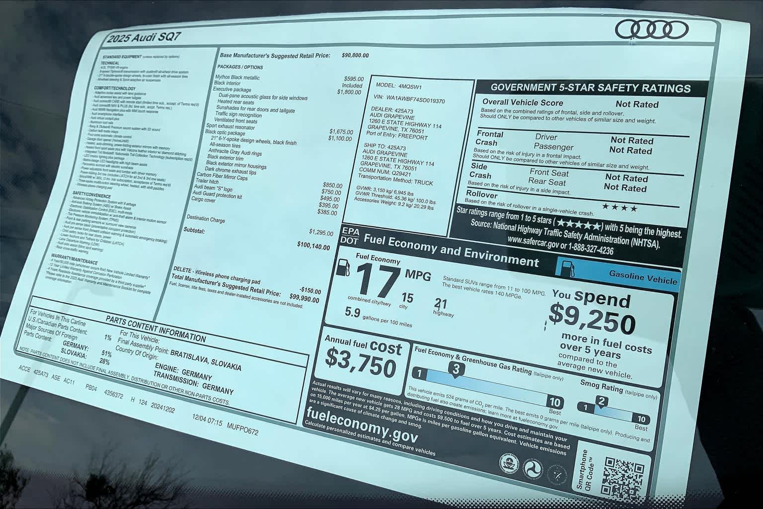 2025 Audi SQ7 Premium Plus Image 17 of 18