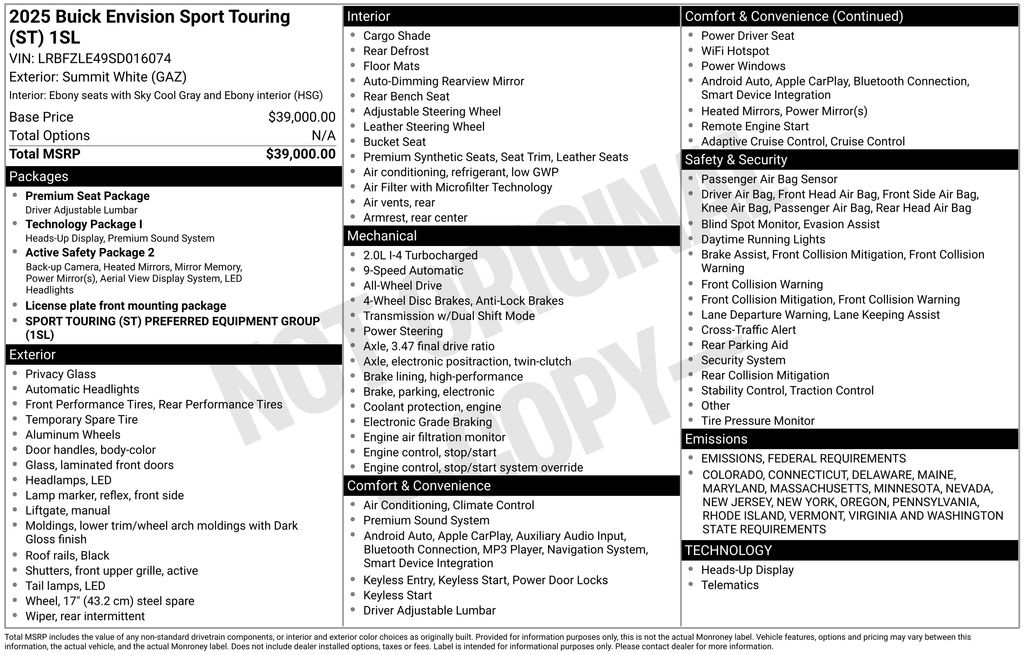2025 Buick Envision Sport Touring Image 20 of 25