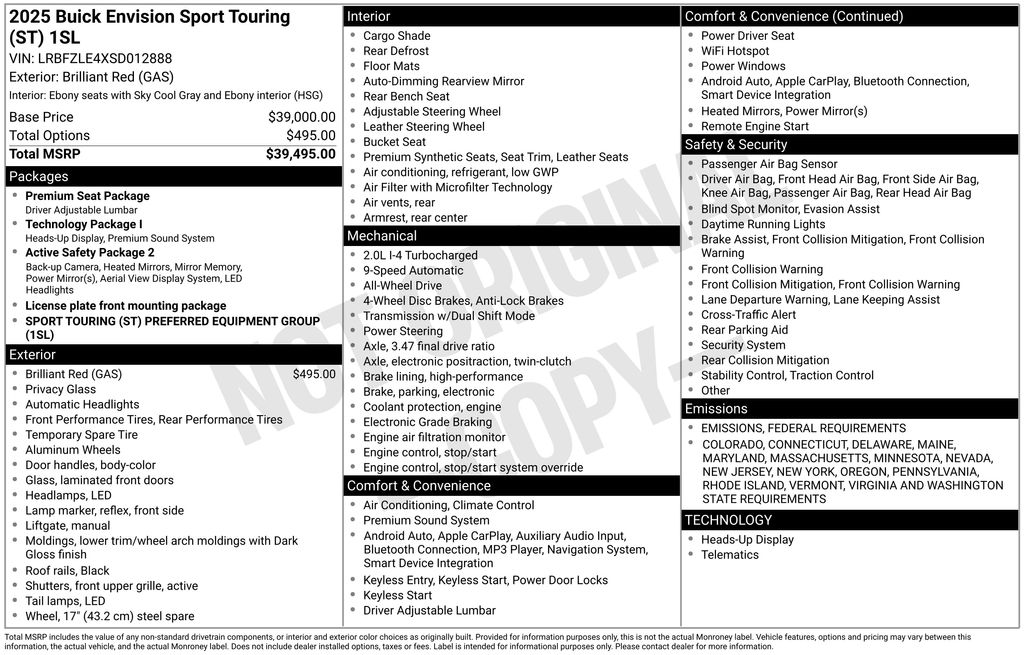 2025 Buick Envision Sport Touring Image 20 of 25