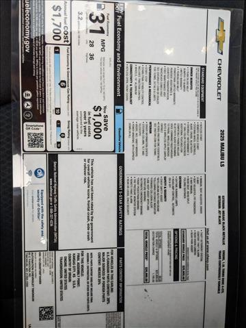 2025 Chevrolet Malibu LS Image 16 of 17