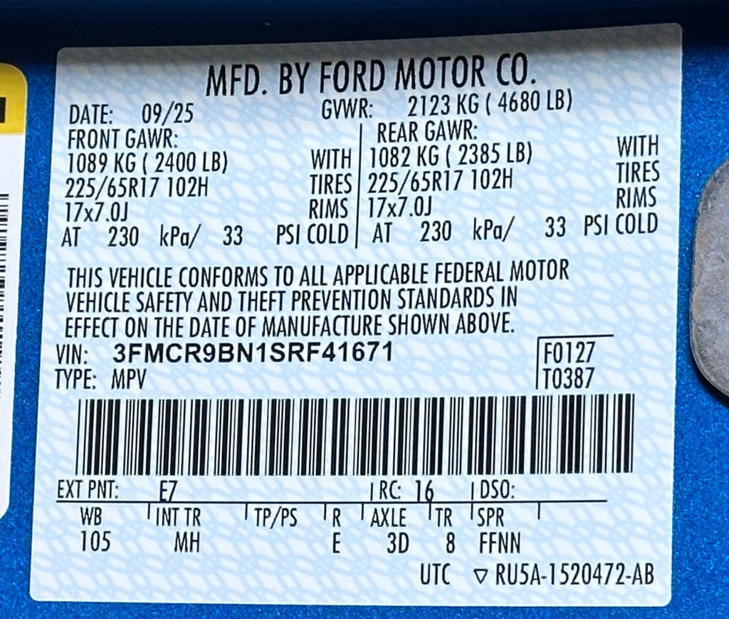 2025 Ford Bronco Sport Big Bend Image 33 of 42