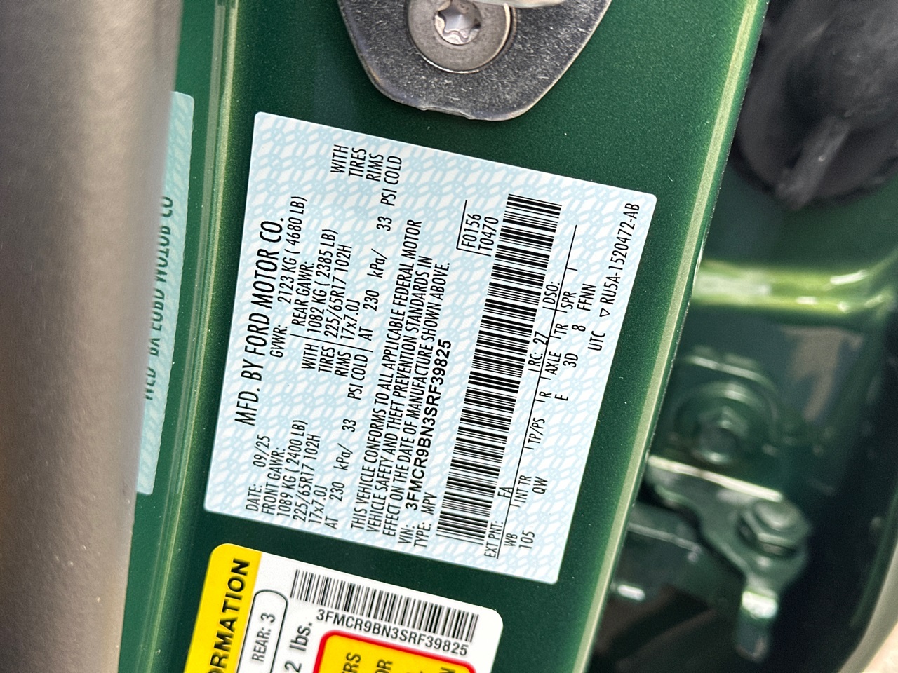 2025 Ford Bronco Sport Big Bend Image 21 of 33