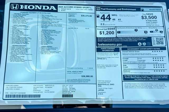 2025 Honda Accord Hybrid Sport-L Image 24 of 31