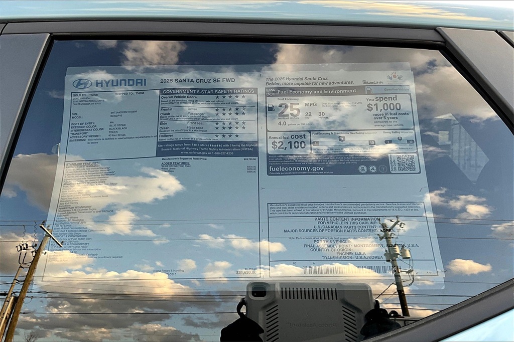 2025 Hyundai Santa Cruz SE Image 14 of 14