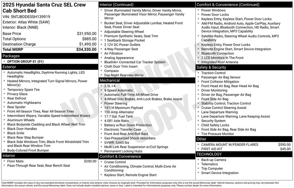 2025 Hyundai Santa Cruz SEL Image 31 of 33