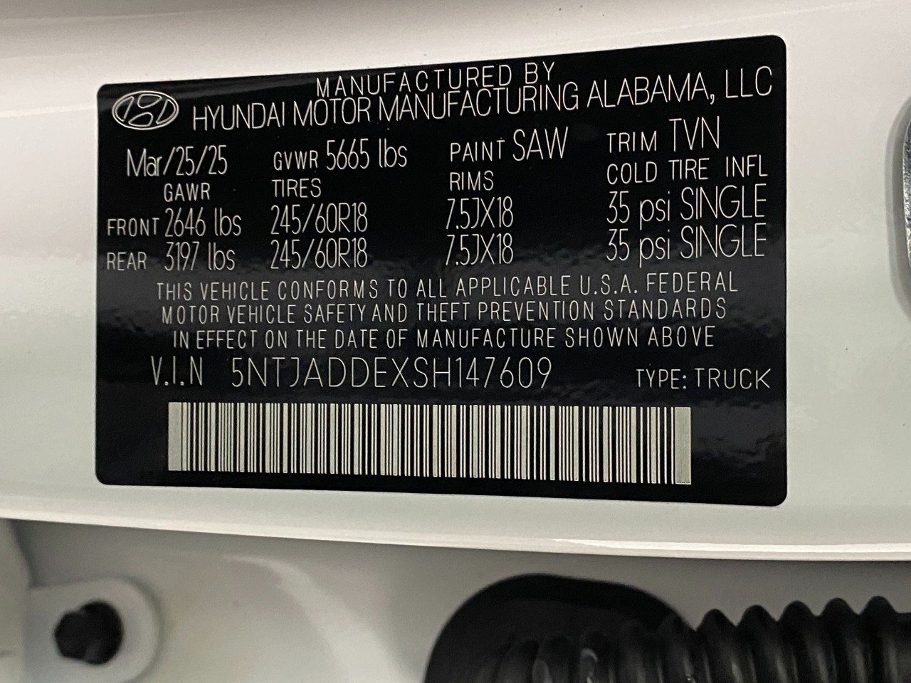 2025 Hyundai Santa Cruz SE Image 32 of 32