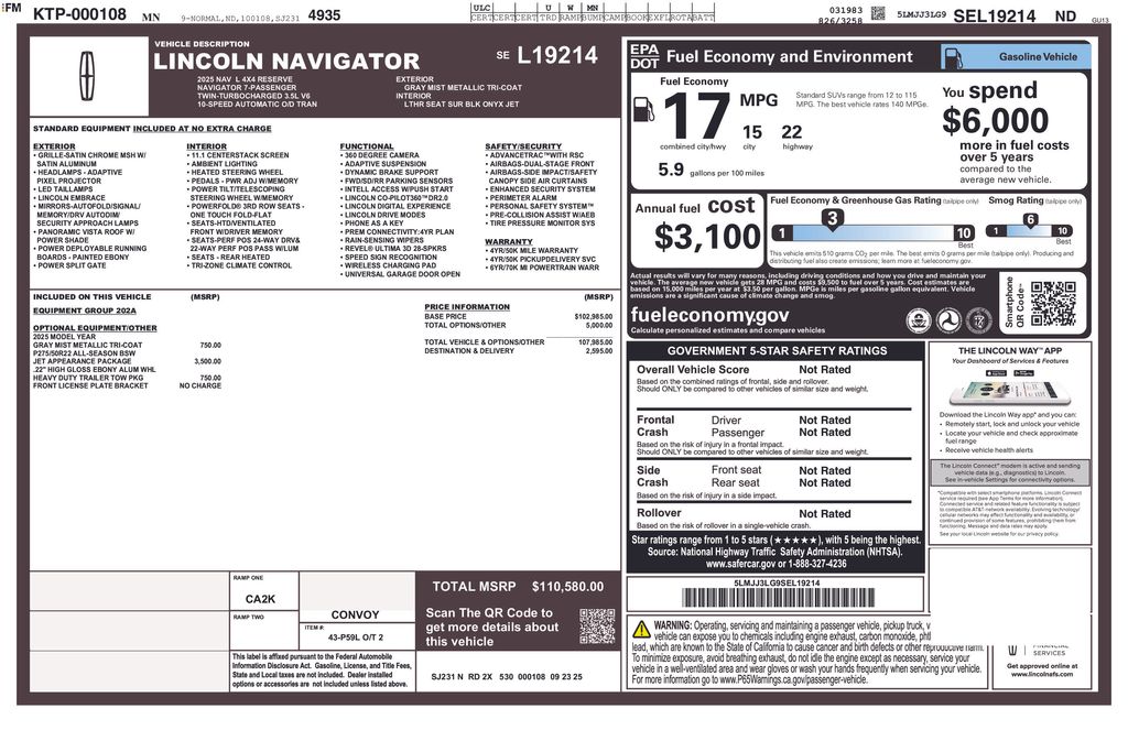 2025 Lincoln Navigator L Reserve Image 42 of 73