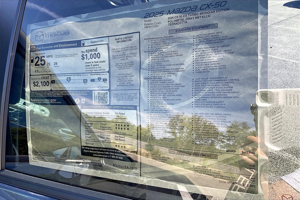 2025 Mazda CX-50 2.5 Turbo Meridian Edition Image 14 of 14