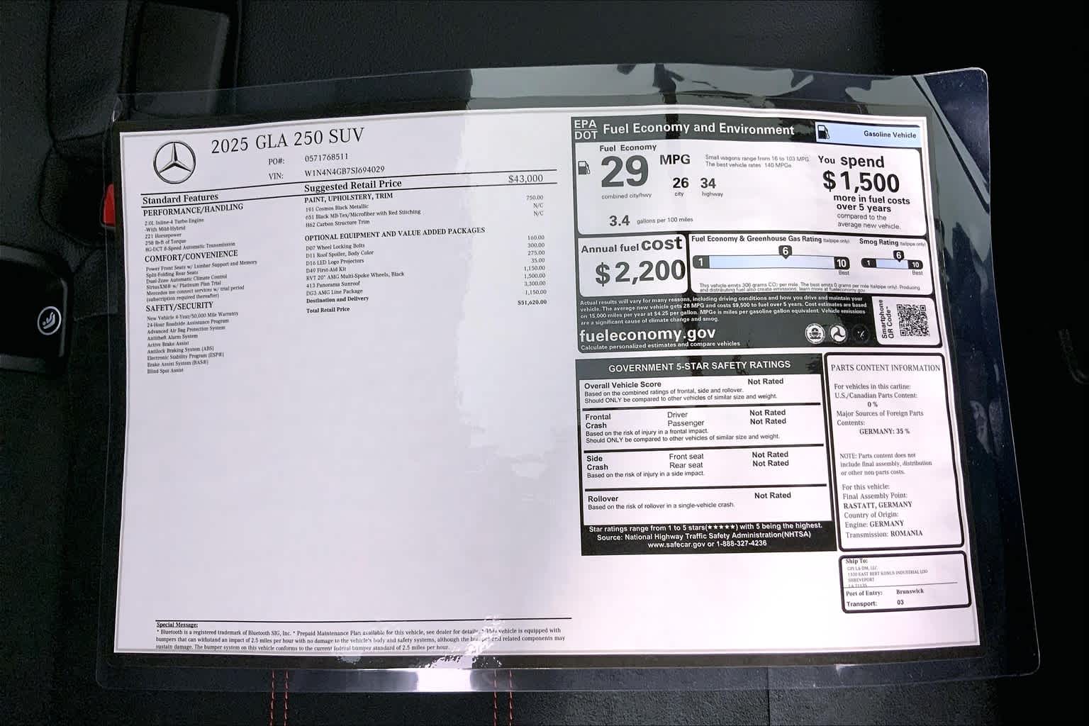 2025 Mercedes-Benz GLA 250 Image 16 of 16