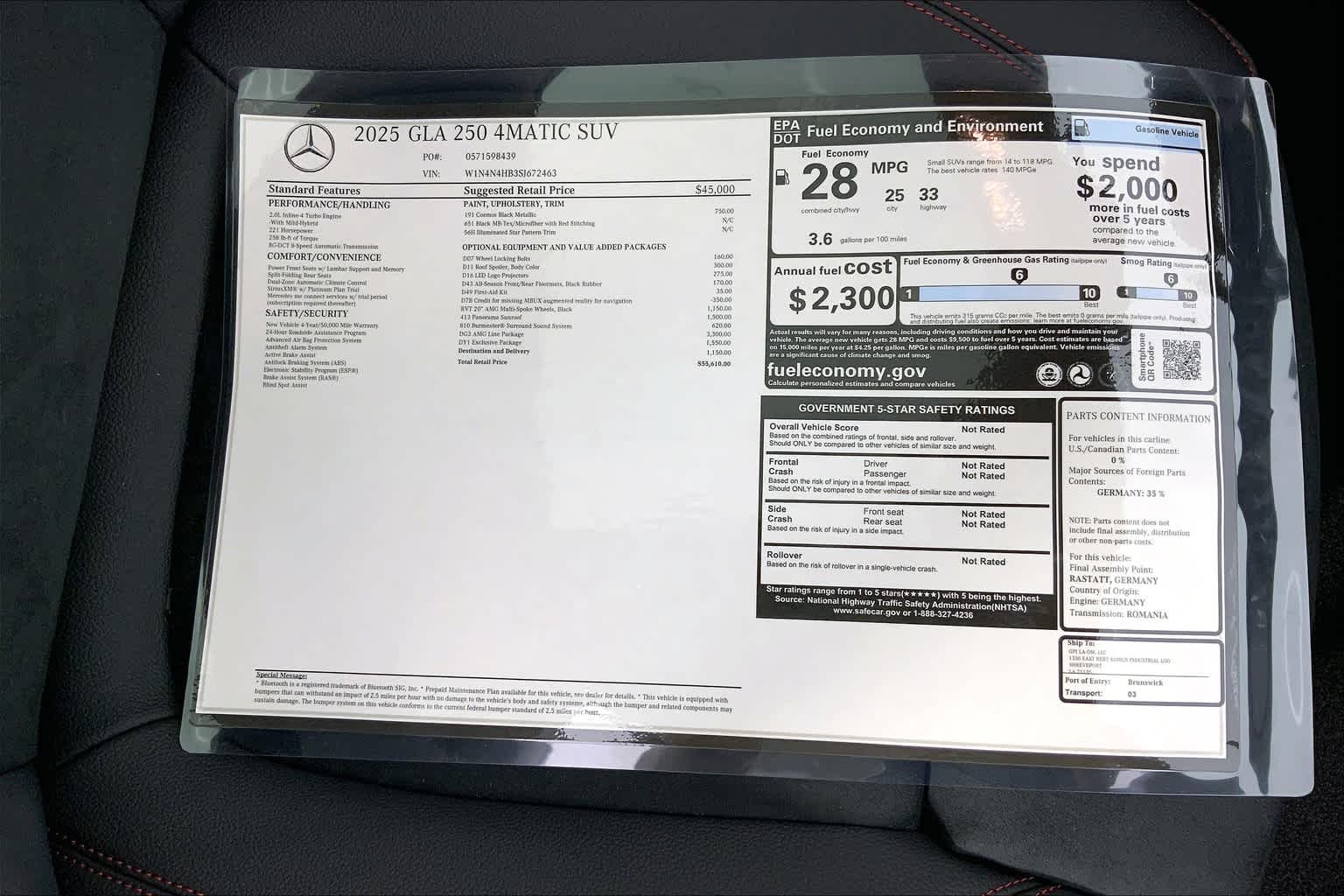 2025 Mercedes-Benz GLA 250 Image 16 of 16