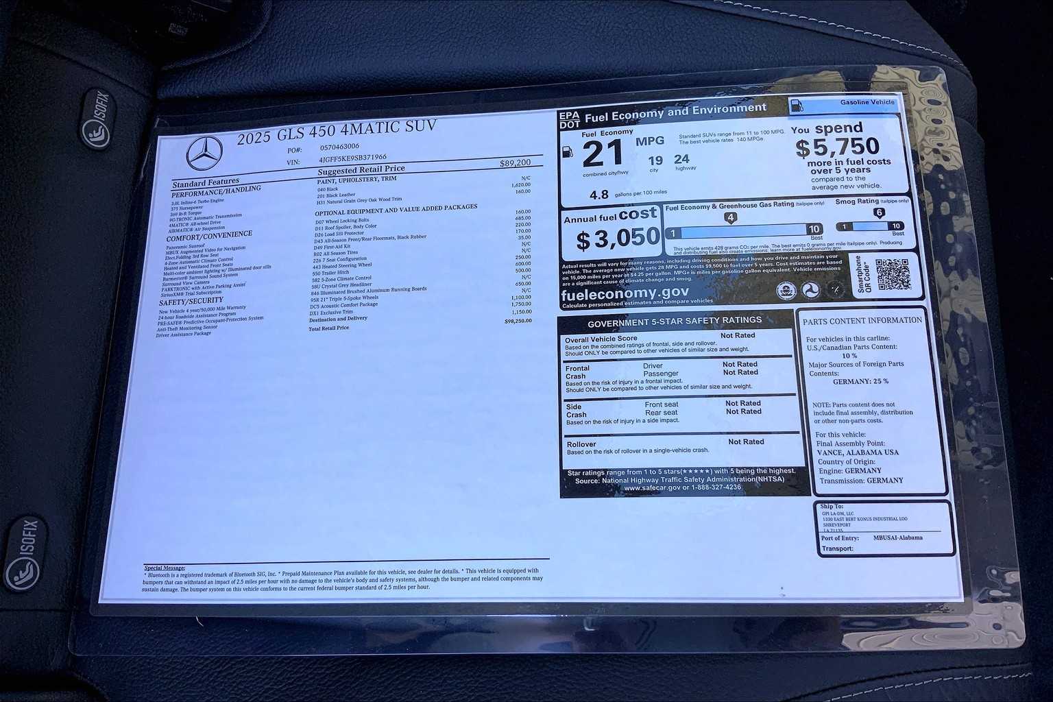 2025 Mercedes-Benz GLS 450 Image 16 of 16