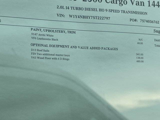 2025 Mercedes-Benz Sprinter Cargo Image 8 of 9