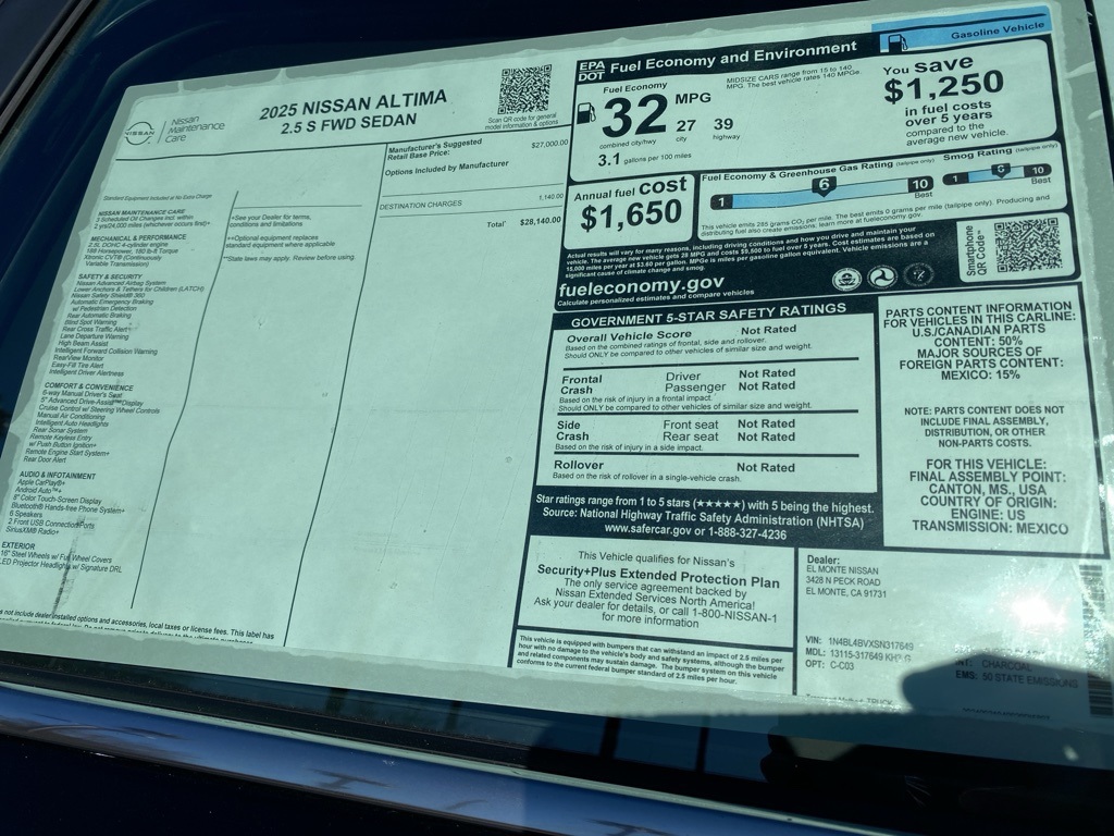 2025 Nissan Altima S Image 30 of 31