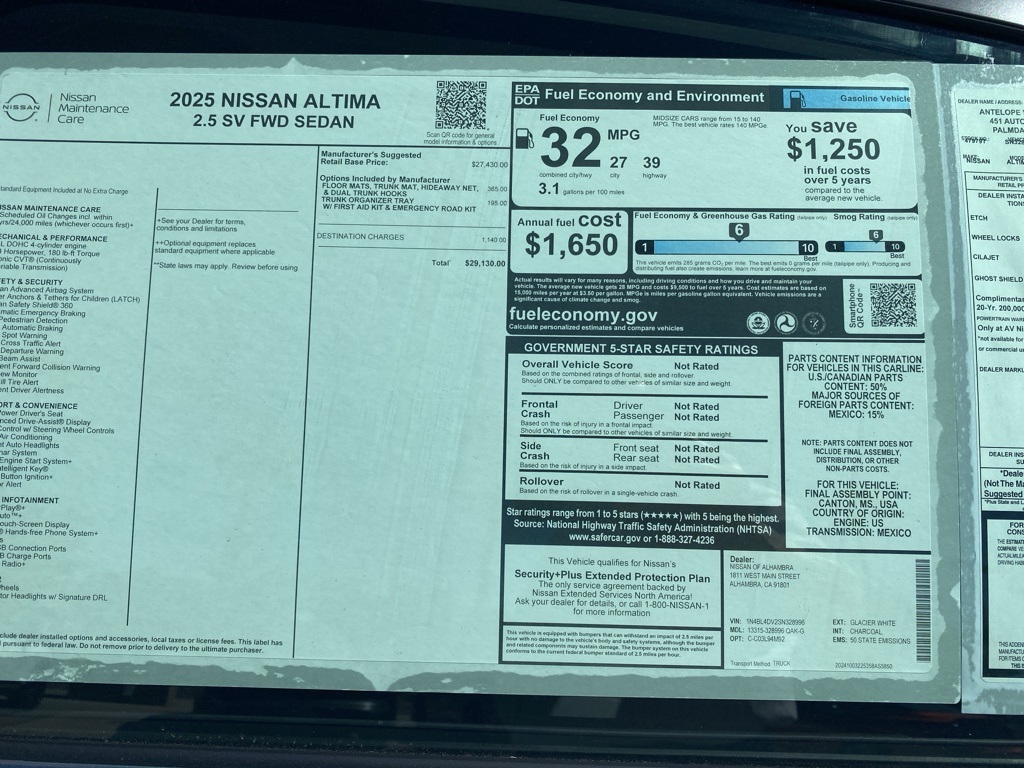 2025 Nissan Altima SV Image 27 of 31