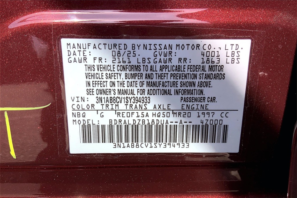 2025 Nissan Sentra SV Image 13 of 14