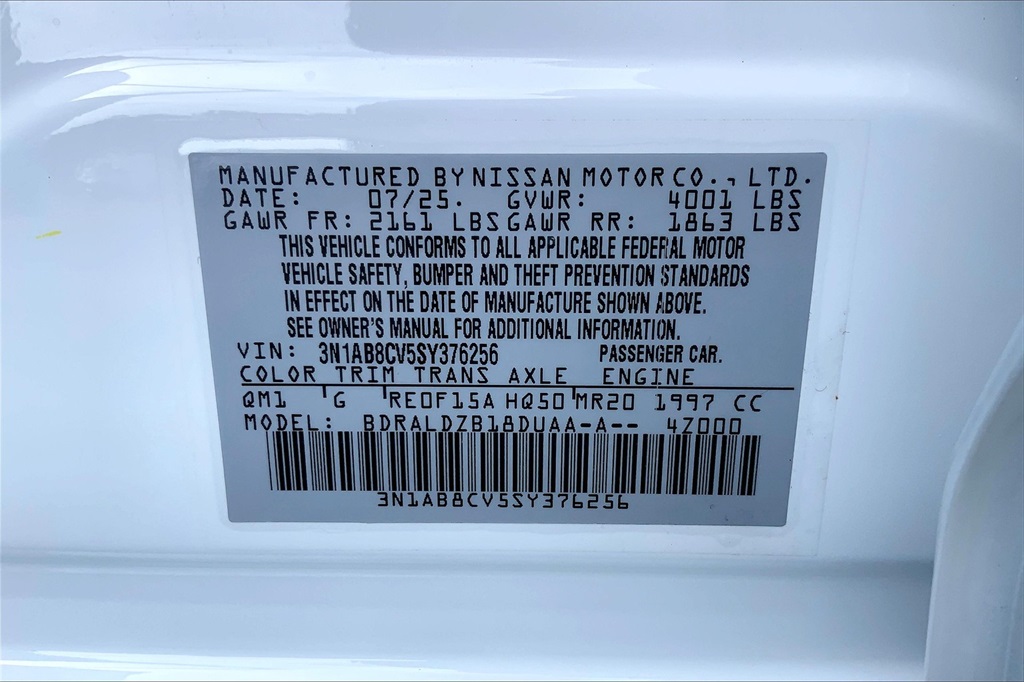 2025 Nissan Sentra SV Image 13 of 14