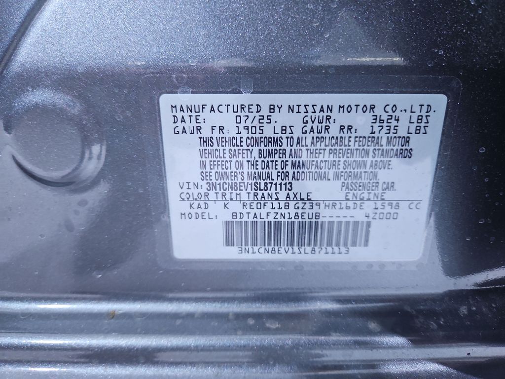 2025 Nissan Versa SV Image 27 of 28