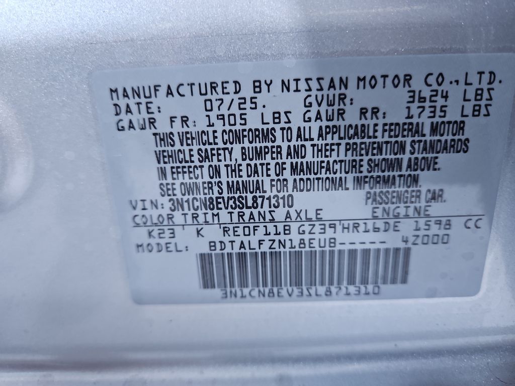 2025 Nissan Versa SV Image 26 of 29