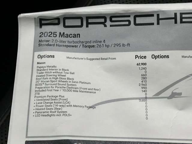 2025 Porsche Macan Base Image 47 of 60