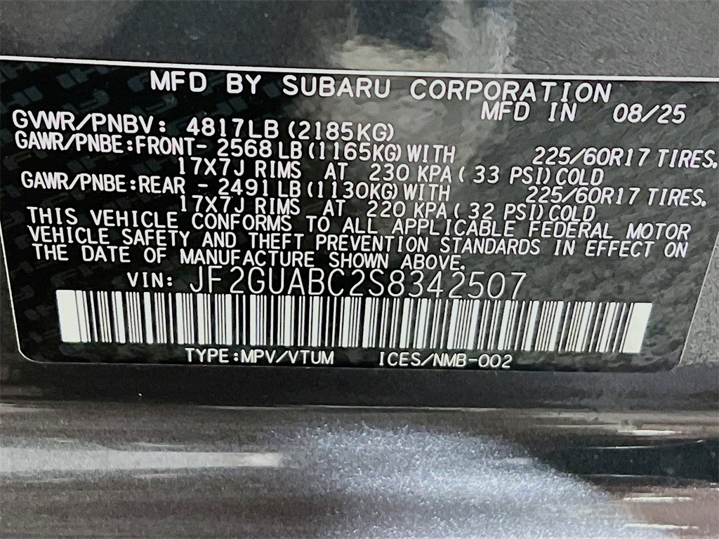 2025 Subaru Crosstrek Base Image 25 of 30